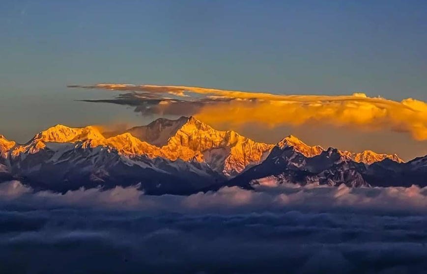 High Himalayan sunrise