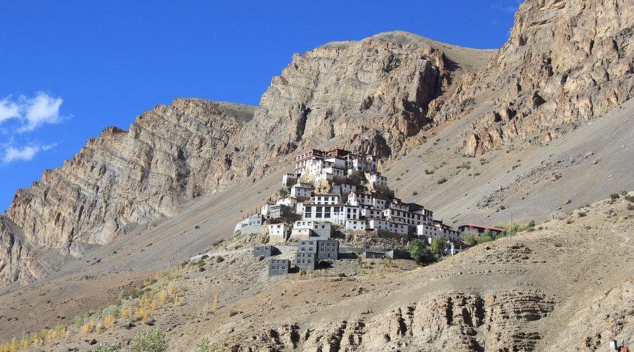 Hillside monastery in the Spiti desert